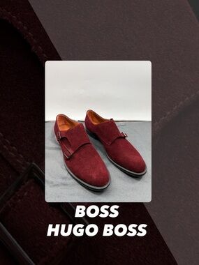 EUC Boss Hugo Boss Suede Double Monk Shoes